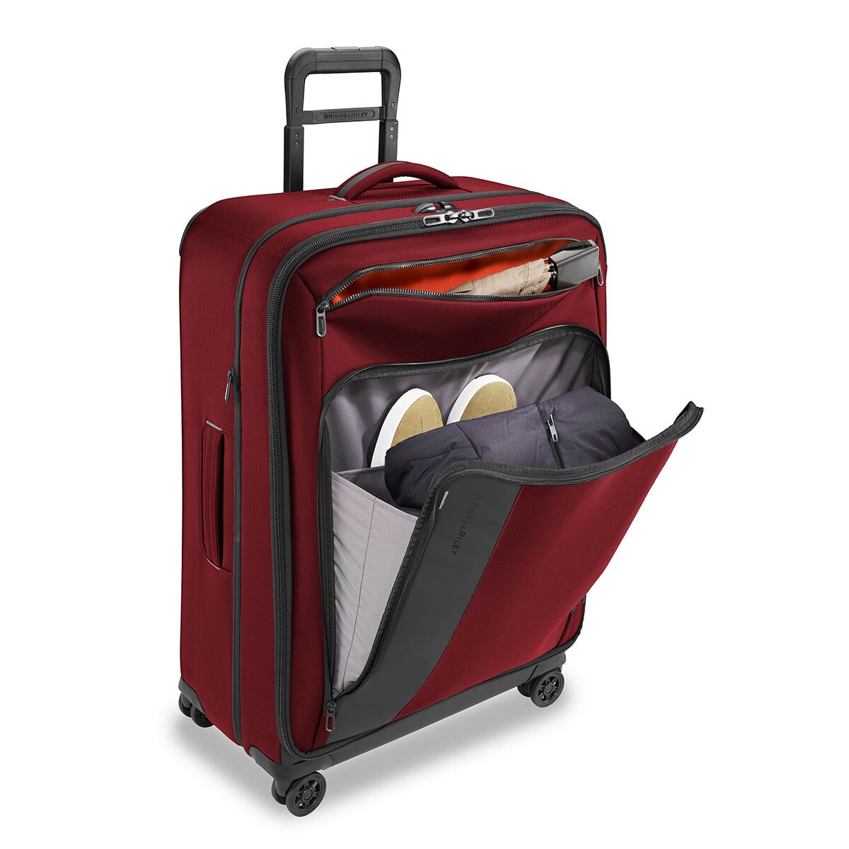 Briggs & Riley ZDX 74cm Large Expandable Spinner Black In Brick