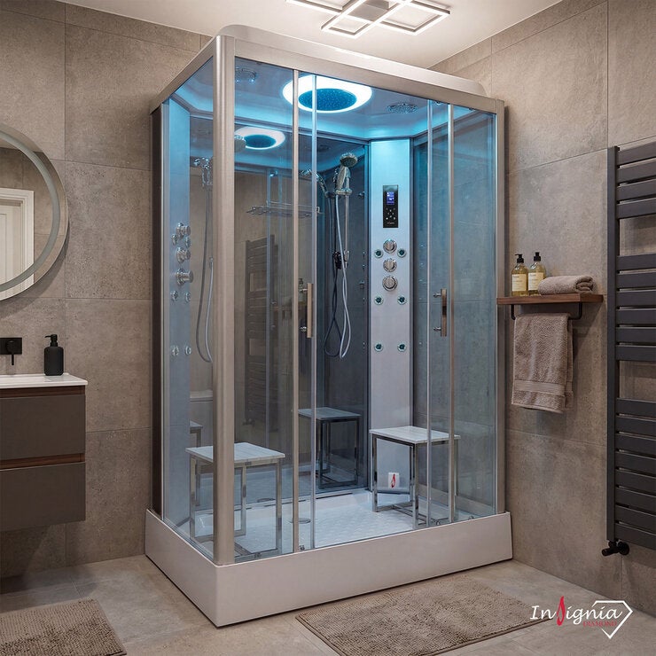 Insignia Diamond 1400 x 900 Steam Shower in 2 Colours Insignia Diamond 1400 x 900 Steam Shower in 2 Colours