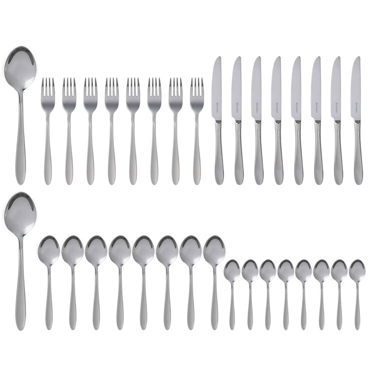 Viners 18/10 Stainless Steel Cutlery Set, 34 Piece