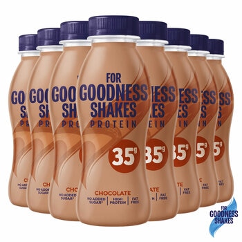 For Goodness Shakes, Protein Chocolate Shake 35g, 8 x 330ml