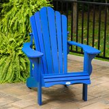 Leisure Line Adirondack Faux Wood Garden Chair in Blue