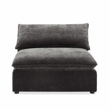 Aiden & Ivy Sereen Dark Grey Fabric Armless Chair