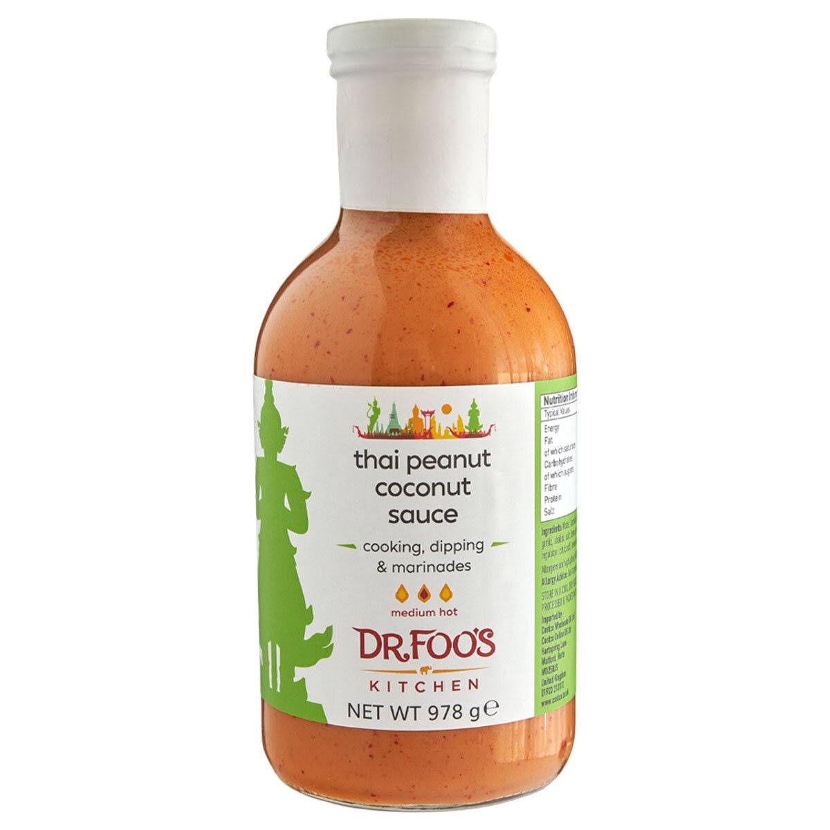 Dr Foo's Kitchen Thai Peanut Coconut Sauce, 978g