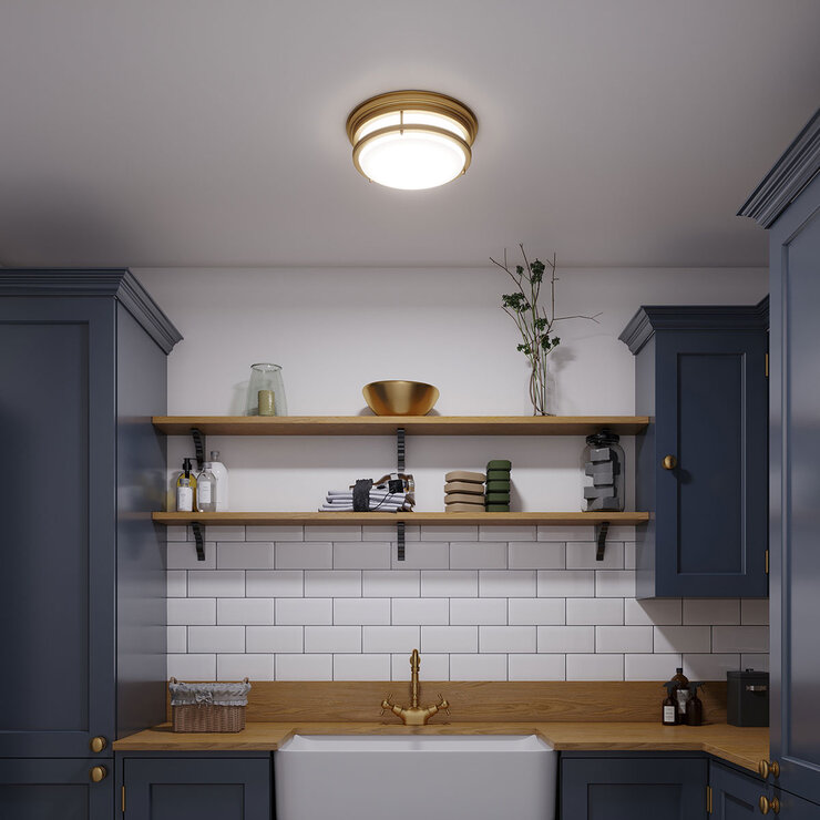 Hadley 3 Light Flush - Brushed Bronze Hadley 3 Light Flush - Brushed Bronze