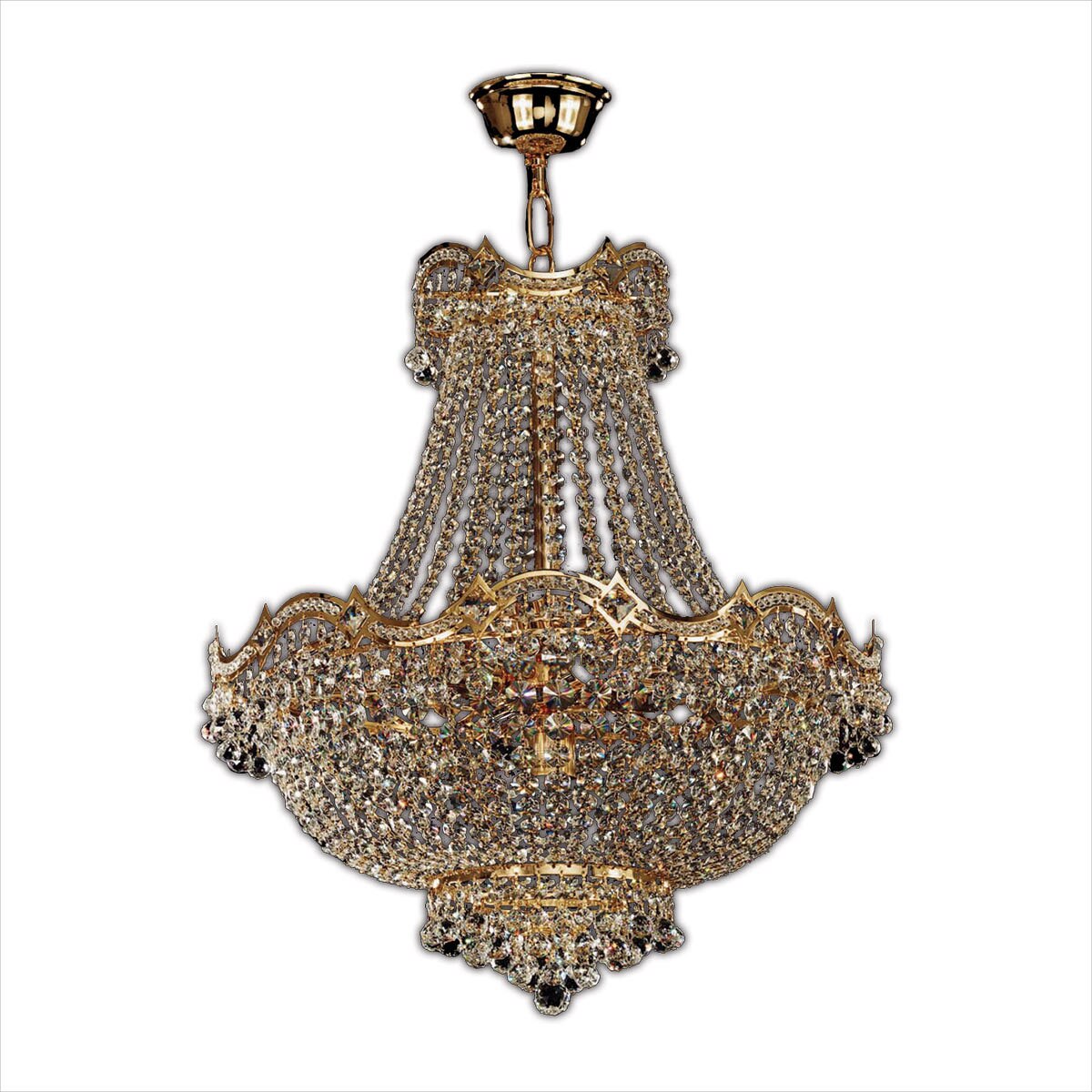 Swarovski Crystal Wave Gold Chandelier Light in Gold Costco UK