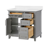 Dylan 36" Vanity cut out image with drawers open