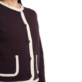 Dalia Ladies Contrast Trim Cardigan Dalia Ladies Contrast Trim Cardigan