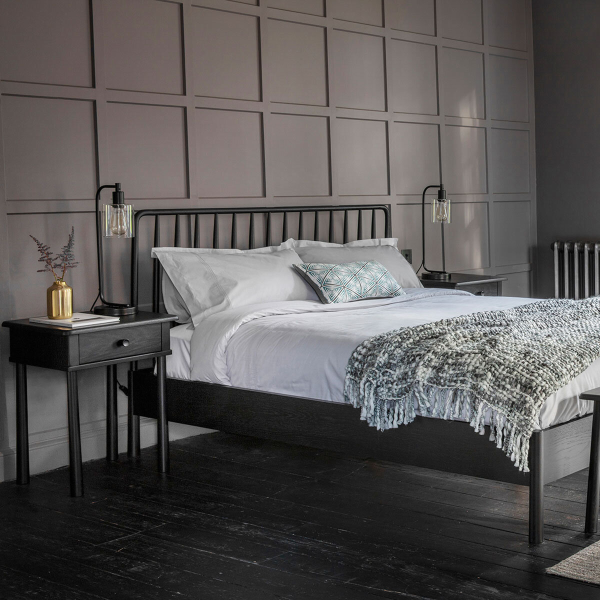 Gallery Wycombe Black Oak Nightstand