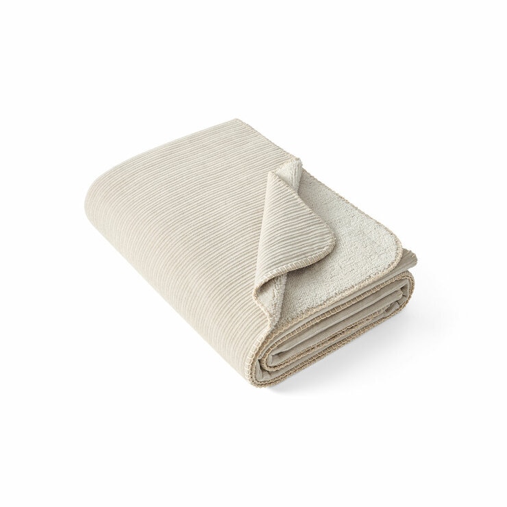 Casual Living Soft Chenille Cream Throw, 127 x 178 cm