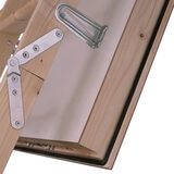 Close up image of hinges on loft ladder