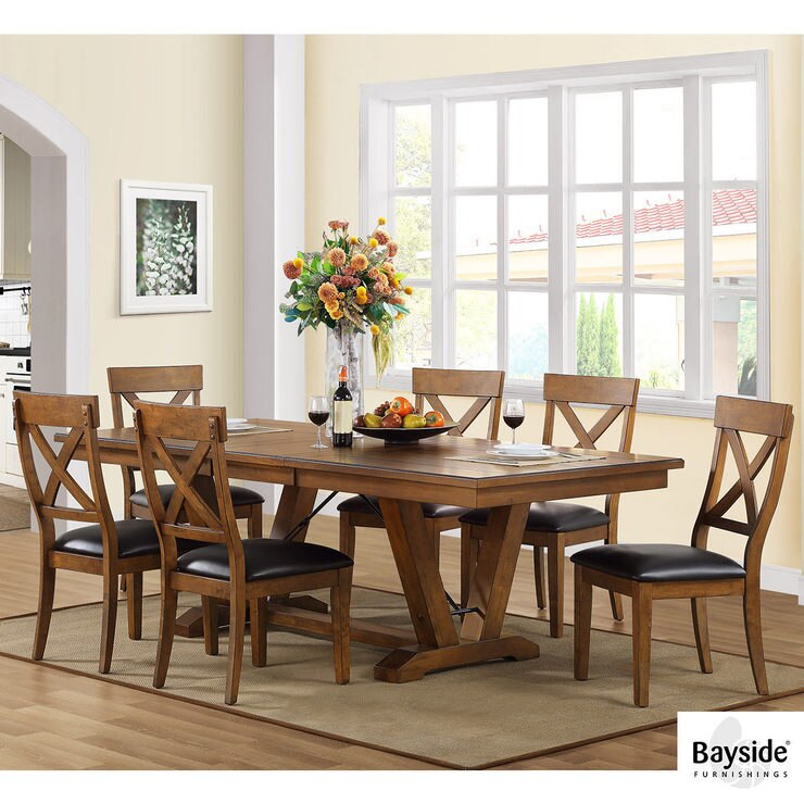 Bayside Furnishings Dining Room Table 6 Chairs Costco Uk