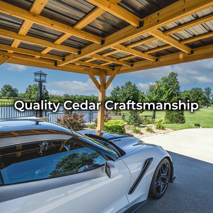 Backyard Discovery Kingsport 20ft x 12ft Wooden Carport