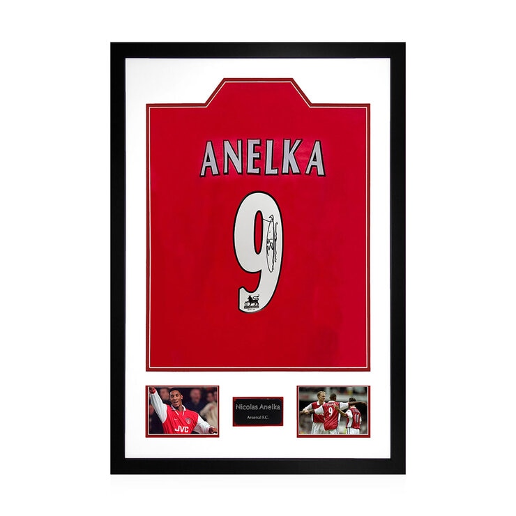 Nicholas Anelka Signed Framed Arsenal Signed Home Football Shirt including 2 Photos Nicholas Anelka Signed Framed Arsenal Signed Home Football Shirt including 2 Photos