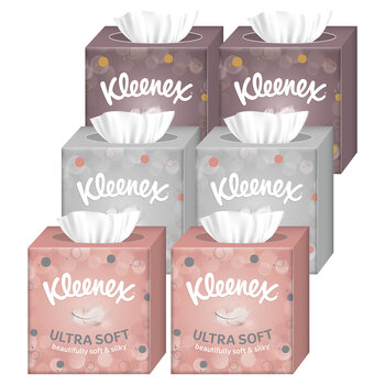 Kleenex Ultra Soft Cube Tissues, 6 x 48 Sheets