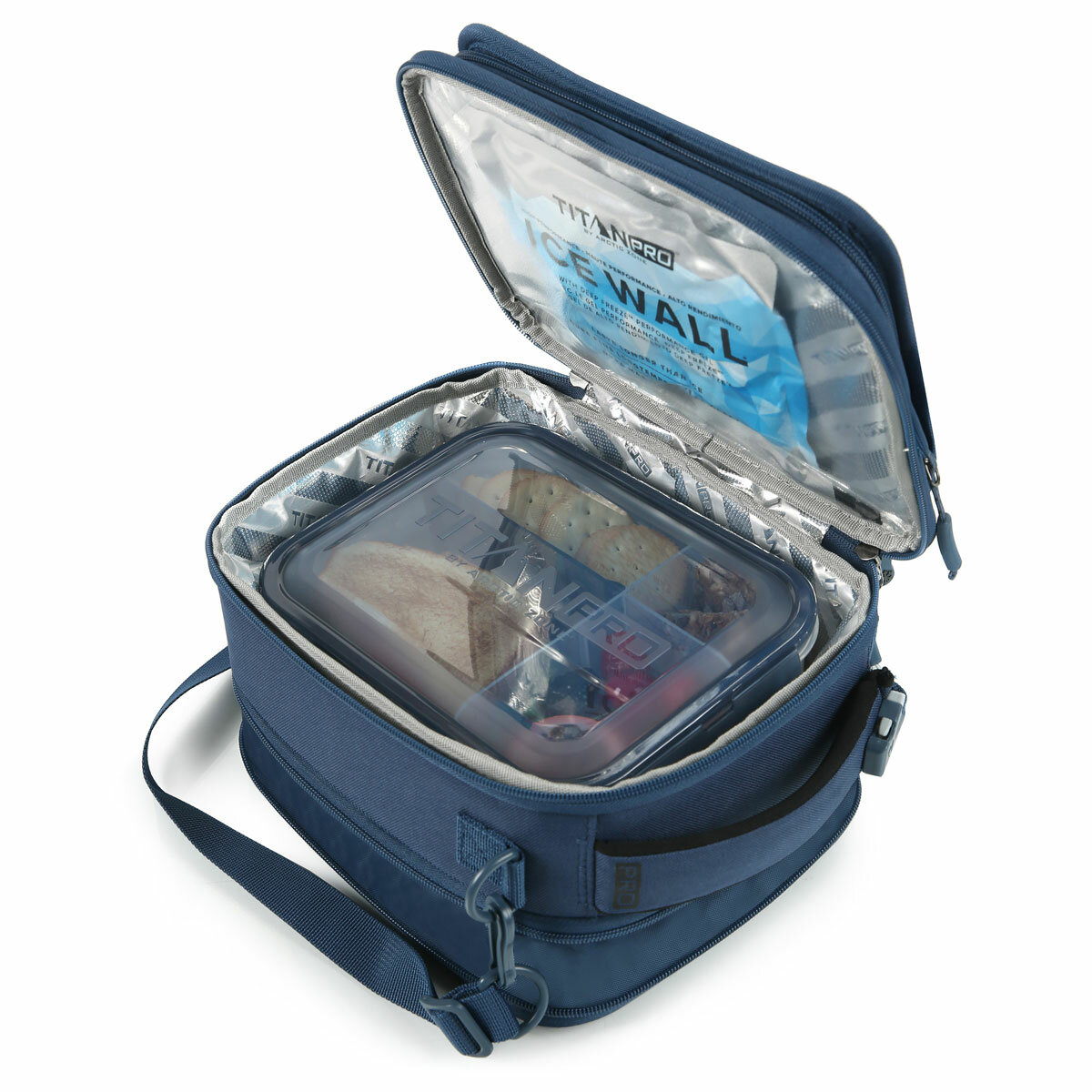 Titan Pro Expandable Fridge Cold Lunchbox In Denim Blue Titan Pro Expandable Fridge Cold Lunchbox In Denim Blue