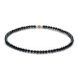 Black Pearl Necklace, 18ct Yellow Gold