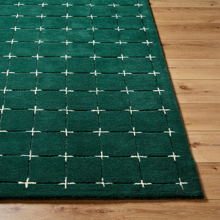 Livabliss Brook Green Wool Rug, In 2 Sizes Livabliss Brook Green Wool Rug, In 2 Sizes