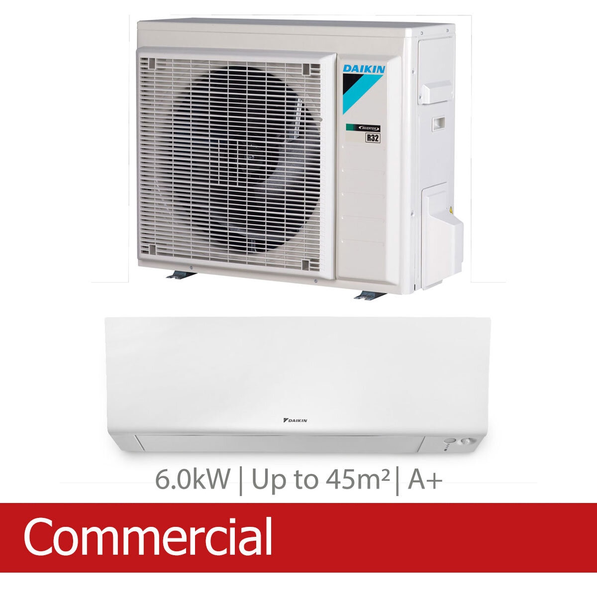 Installed Daikin Perfera 6.0kW Single Split Air Conditioning Unit for Commercial Use