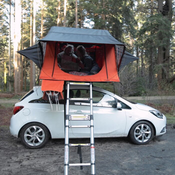 image of tentbox on top of car