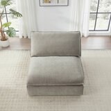 Aiden & Ivy Sereen Beige Fabric Armless Chair