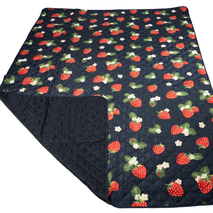 Navigate Strawberries & Cream Picnic Blanket, 175 x 140cm