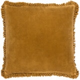 Furn Bertie Velvet Feather Fill Cushion 2 Pack in Saffron, 45 x 45 cm