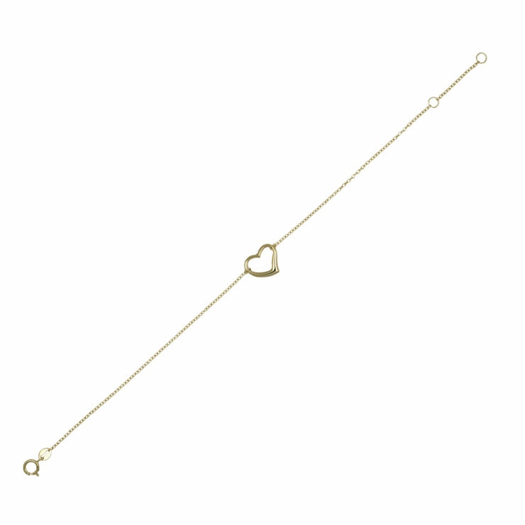 14ct Yellow Gold Heart Shaped Bracelet 14ct Yellow Gold Heart Shaped Bracelet