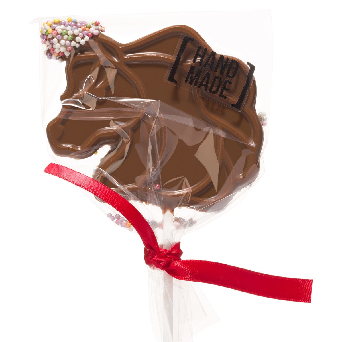 One Choc Unicorn Lollipop in packaging