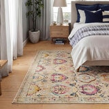 Concept Looms Vintage Kashan Ivory Multi Rug, in 3 Sizes