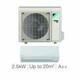 Installed Daikin Sensira 2.0kW Single Split Air Conditioning Unit for Domestic Use
