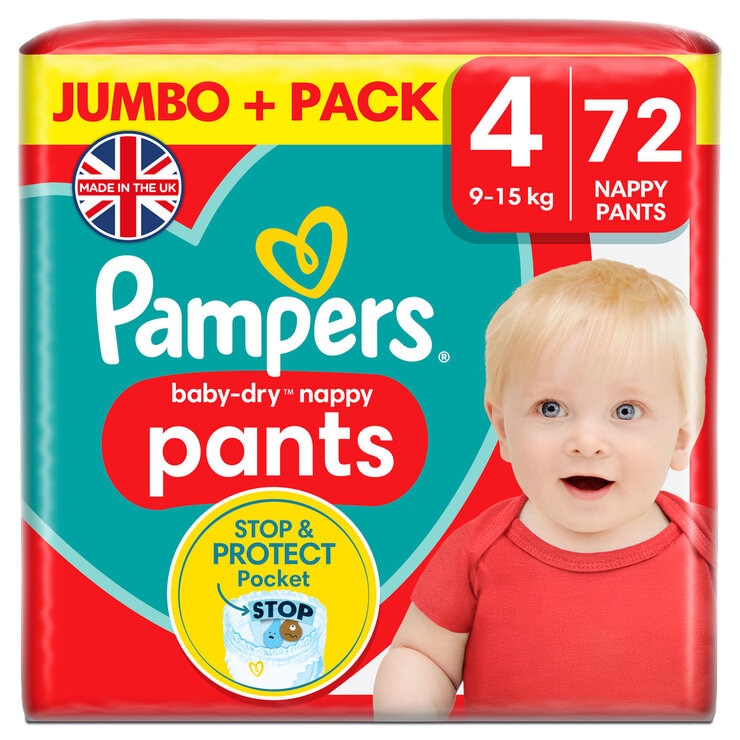 Pampers Baby Dry Pants Size 4, 72 Pack Pampers Baby Dry Pants Size 4, 72 Pack