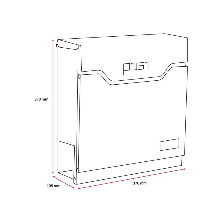 Phoenix Estilo Top Loading Letter Box MB0123KS in Stainless Steel with Key Lock