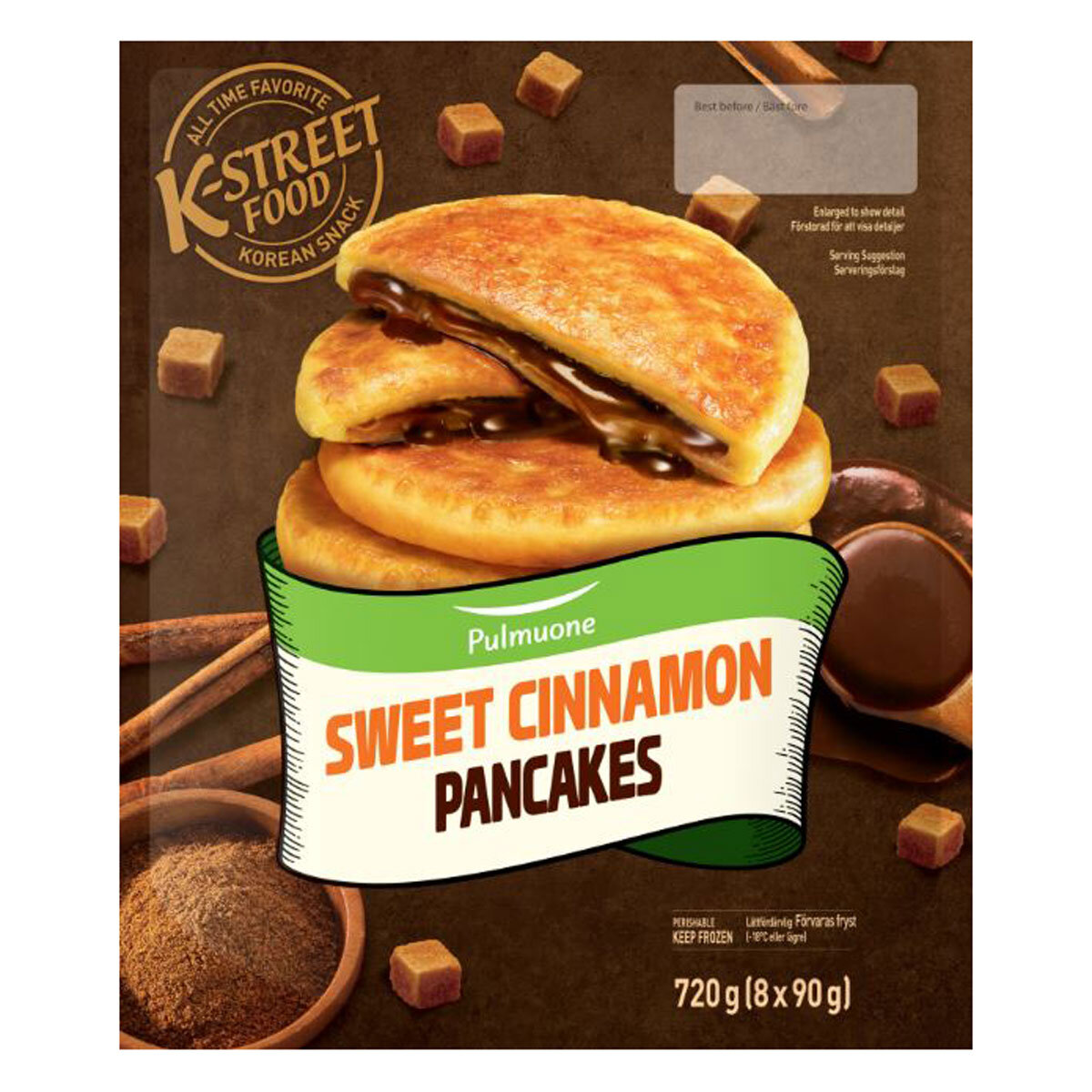 Pulmuone Sweet Cinnamon Pancakes, 8 Pack