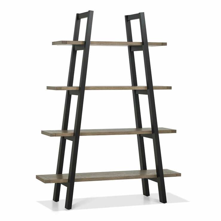 Bentley Designs Camden Weathered Oak & Peppercorn Open Display Unit Bentley Designs Camden Weathered Oak & Peppercorn Open Display Unit