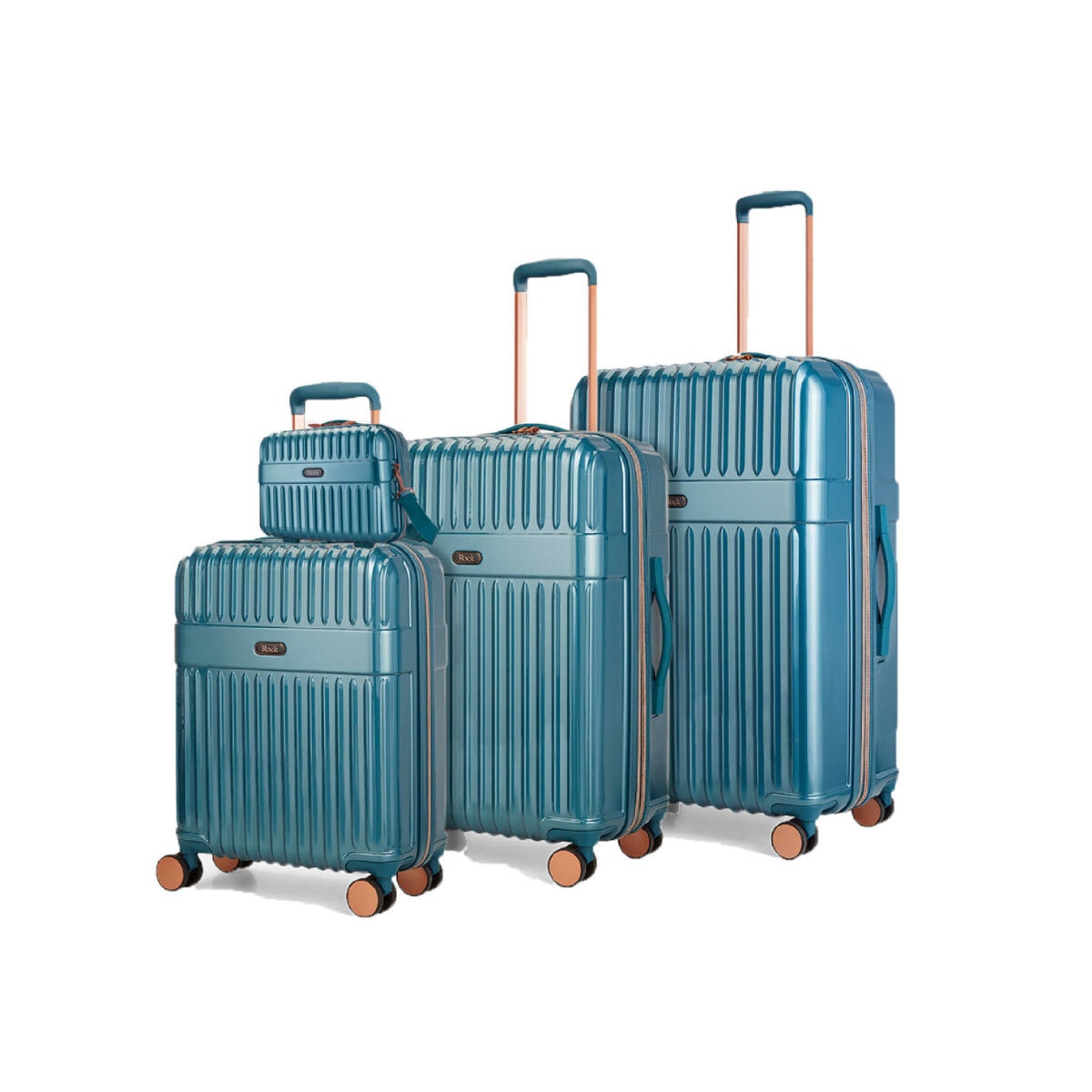 Rock Selene 4 Piece Hardside Luggage Set in Blue Costco UK
