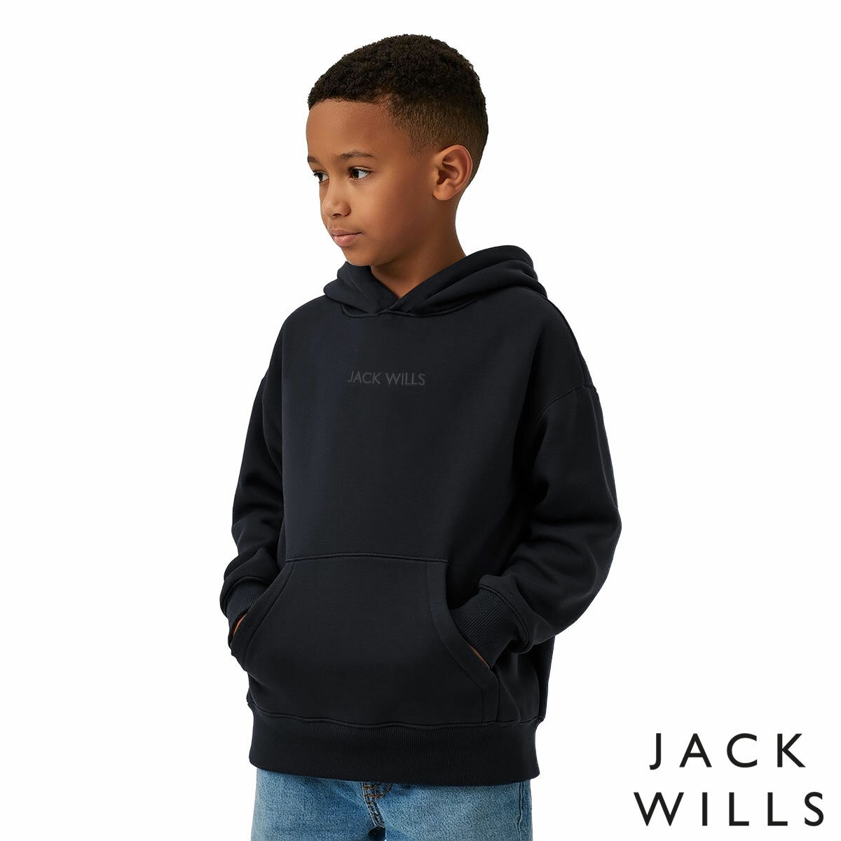 Jack Wills Youth Hoodie in Black