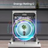 Hisense HS673C60WUK Freestanding Dishwasher, C Rated in White