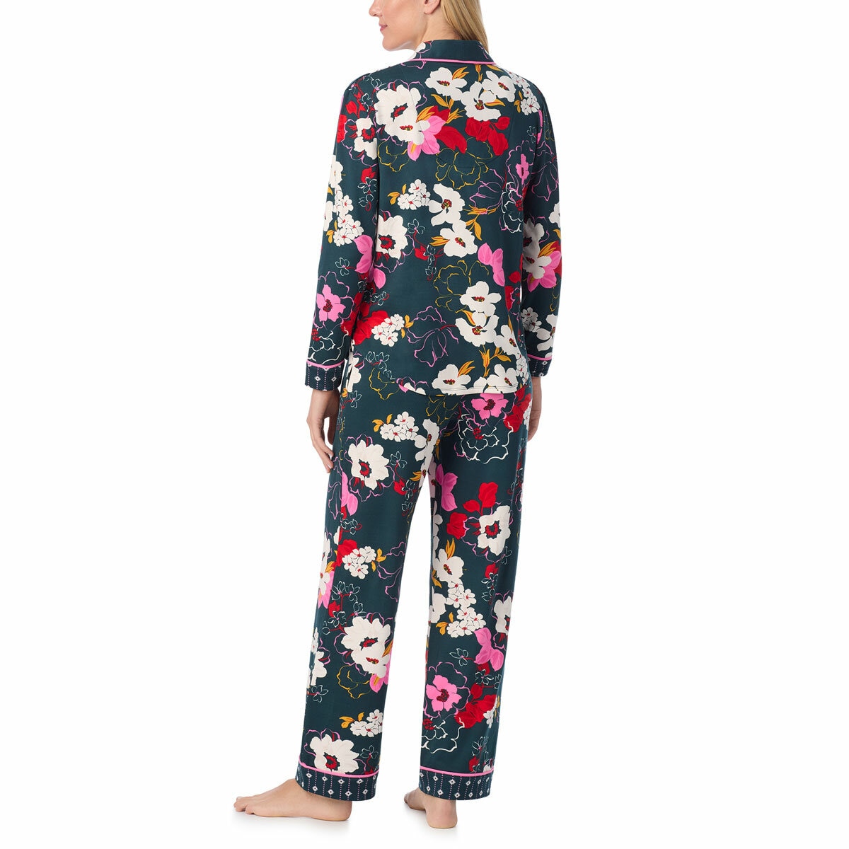 Room Service Ladies Notch Collar PJ Set in Floral