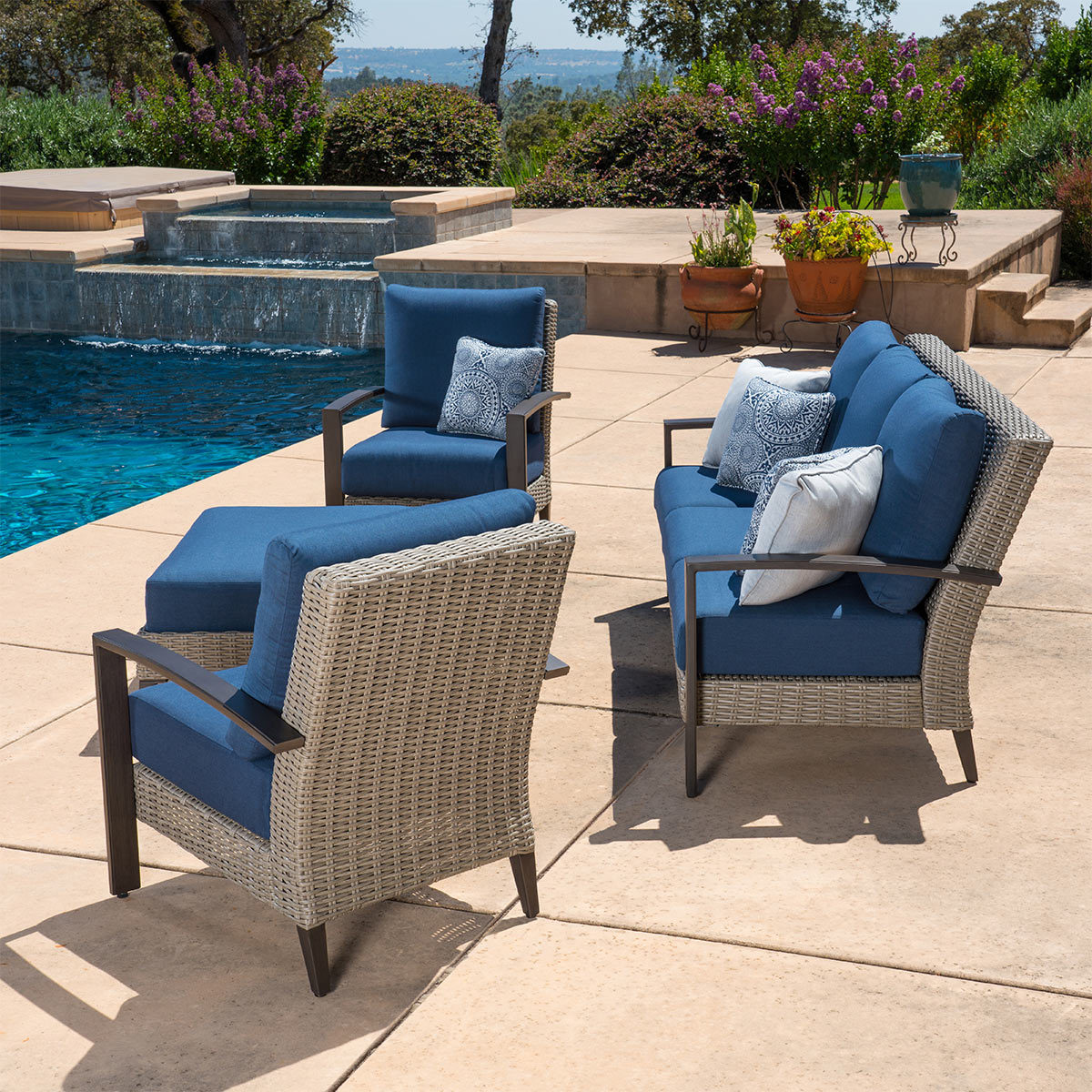 Foremost Delano 4 Piece Woven Deep Seating Set