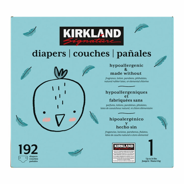 image of kirland signature size 1 nappies box
