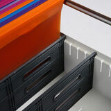 Close up image of open drawer