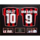 Gullit & Van Basten double signed AC Milan shirt display