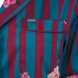 Ted Baker Ladies Satin 2 Piece PJ Set in Burgundy & Dark Blue