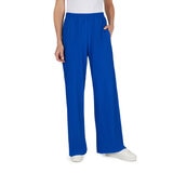 Teddi Rose Ladies Plisse Pull On Trousers in Blue - XLarge