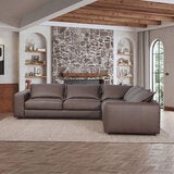Simon Li Westbrook Brown Leather Corner Sofa