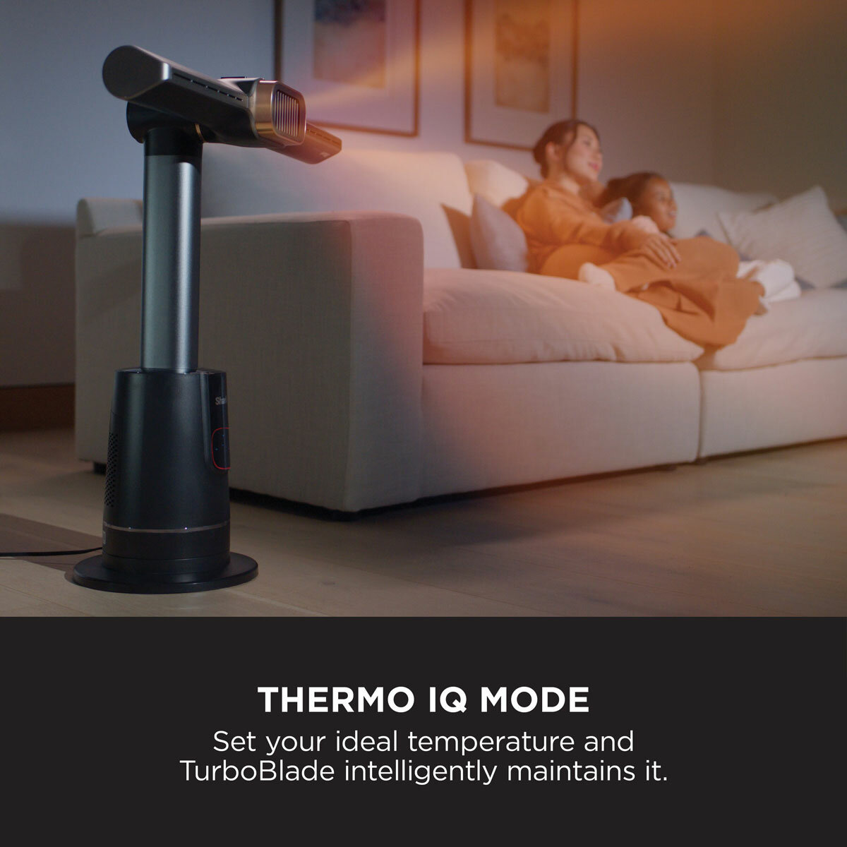 Lifestyle image of Shark TurboBlade Hot+Cool with thermo IQ mode