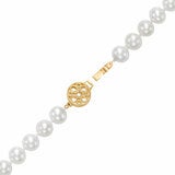 7-7.5mm Freshwater White Pearl Circle Clasp Bracelet, 14ct Yellow Gold 7-7.5mm Freshwater White Pearl Circle Clasp Bracelet, 14ct Yellow Gold