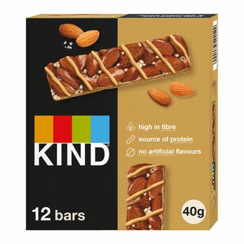 KIND Caramel Almond & Sea Salt Snack Bars, 12 x 40g
