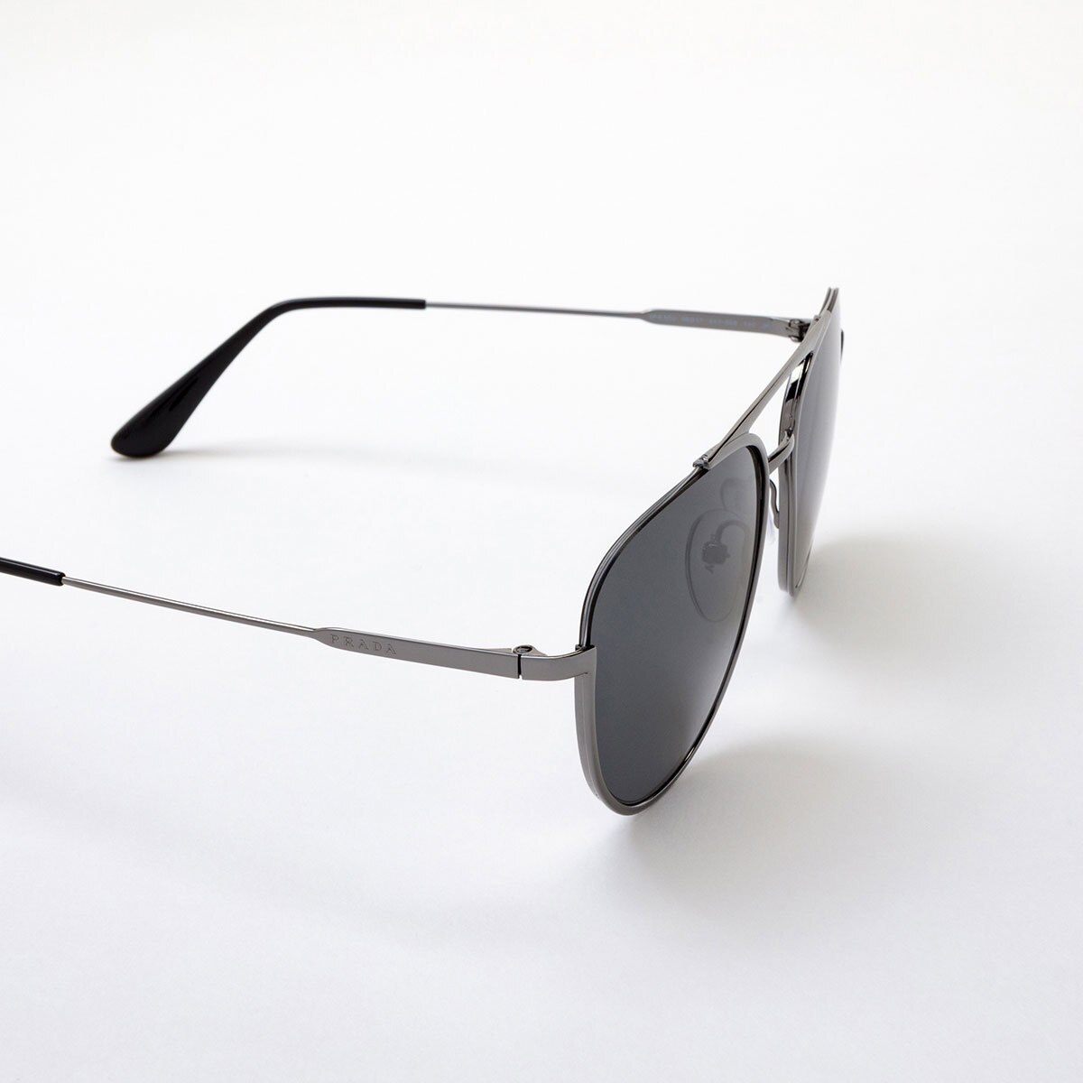 Prada Shiny Gunmetal Sunglasses with Grey Lenses, 5OUS 5AV5SO Costco UK