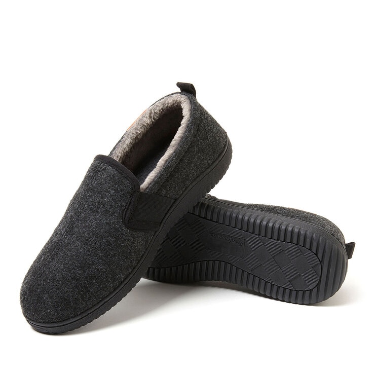 Dearfoam Mens Felted Closed Back Slipper